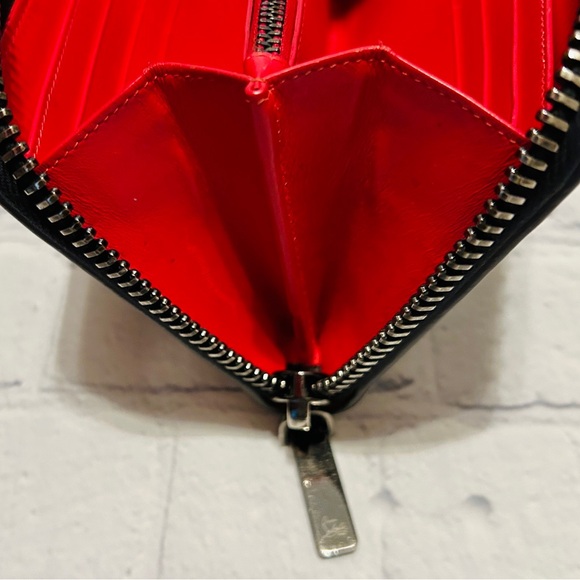 EUC Christian Louboutin Brown Zippy Long Wallet With Box & Dust Bag - Picture 4 of 16